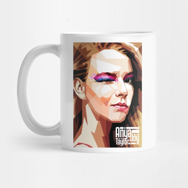 Anya Taylor Joy Pop Art Portrait (WPAP) by RJWLTG